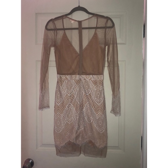 NWOT! Luxxel love lace dress in white/nude. - Picture 6 of 8